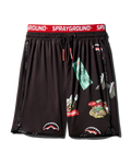 PATCH ALL-IN CORTO SWIM TRUNKS (BLACK)